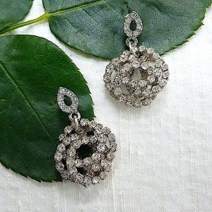 vintage style crystal earrings